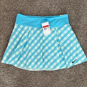 NWT Nike Light Blue Checkered Tennis Skirt